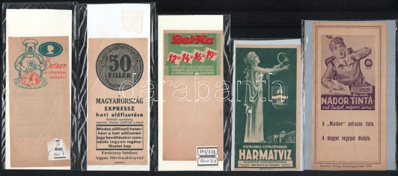 9 db vegyes számolócédula (Hutter szappan, Nádor tinta, Dr. Oetker, stb.) - Image 2