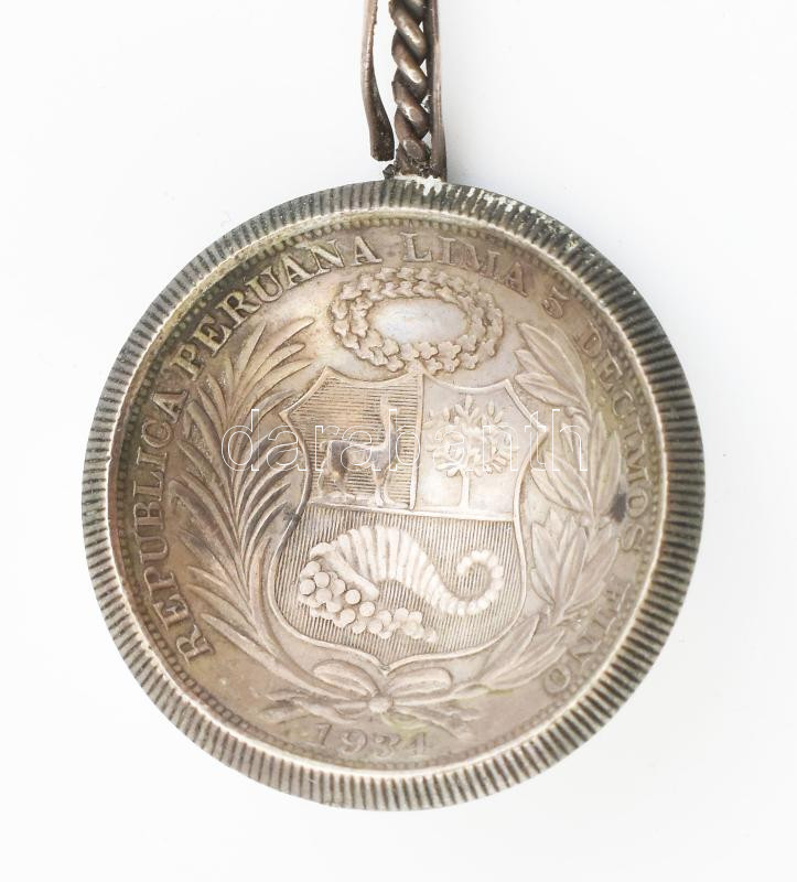 Érmés perui kanál, kopott, h: 15 cm - Image 3