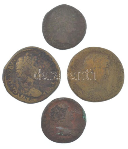 Római Birodalom 4db bronz érméből álló tétel, közte hamisak is! T:2-,3 Roman Empire 4pcs bronze coin lot, between them fakes! C:VF,F