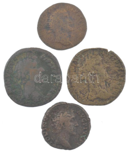 Római Birodalom 4db bronz érméből álló tétel, közte hamisak is! T:2-,3 Roman Empire 4pcs bronze coin lot, between them fakes! C:VF,F