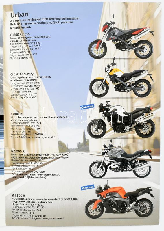 2009 BMW Motorkerékpárok, kihajtható, képes prospektus / poszter, kihajtva: 63x59 cm - Image 2