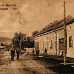 1940 Bereck, Bereczk, Bretcu; Fő út, templom. Khell Bogdán utóda fia László kiadása / Strada principala / main street, church (fa)