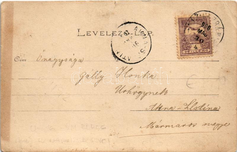 1900 Felsőróna, Horná Roven (Selmecbánya, Banská Stiavnica); park. photo (kis szakadás / small tear) - Image 2