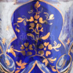 Biedermeier talpas üveg pohár, korának megfelelő kopásokkal, m: 16,5 cm - Image 2