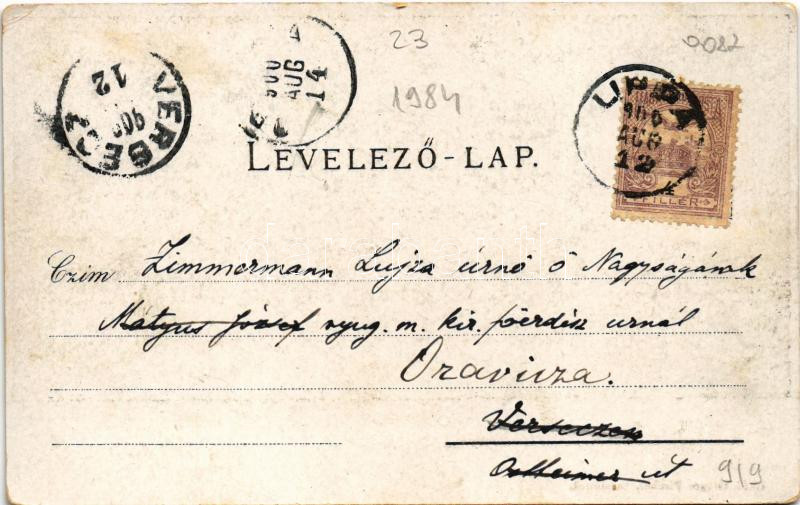 1900 Lippa, Lipova; utca, üzletek / street, shops. Gregor Fischer (EK) - Image 2