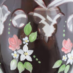 Biedermeier talpas üveg pohár, korának megfelelő kopásokkal, m: 18 cm - Image 2