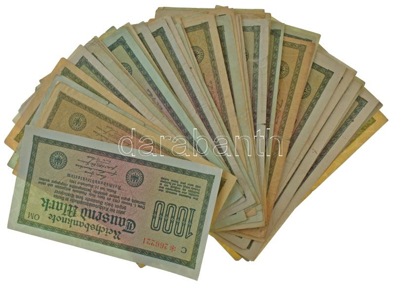 Németország / Weimari Köztársaság 1922. 1000M (58x) T:III,III- Germany / Weimar Republic 1922. 1000 Mark (58x) C:F,VG