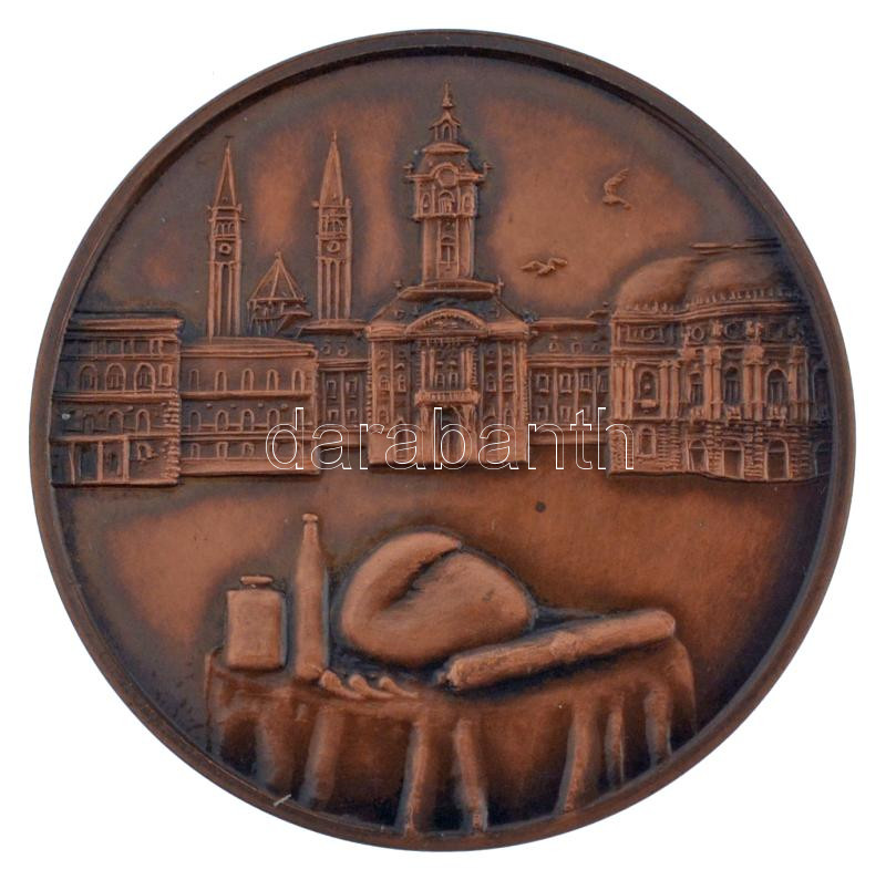 1988. 'Szegedi Ipari Vásár 1988' kétoldalas bronz emlékérem (42mm) T:1-