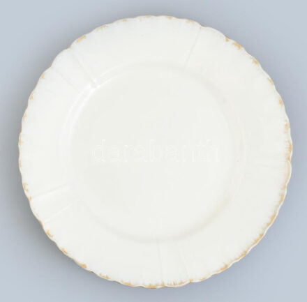 Francia Sarreguemines tortatál, jelzett, minimális kopásokkal, d: 30,5 cm
