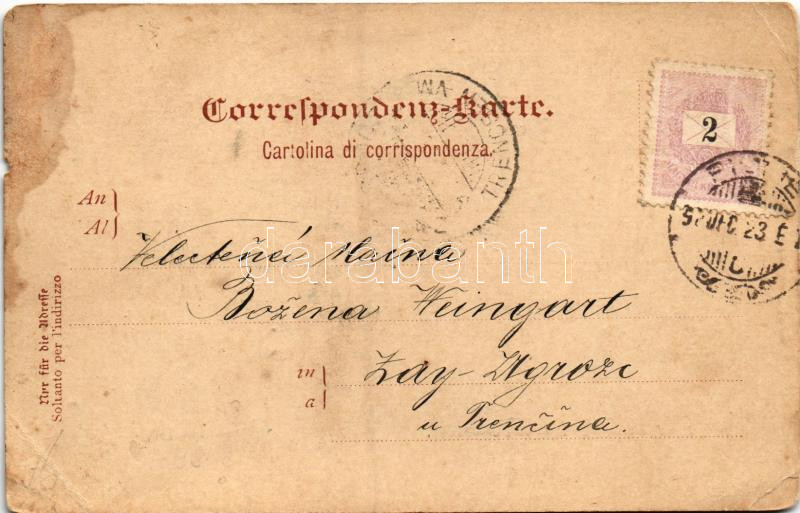 1898 (Vorläufer) Lovran, Lovrana; Porto / Hafen / kikötő / port (b) - Image 2