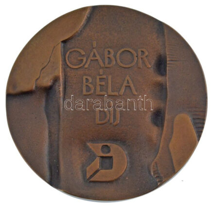Szentirmai Zoltán (1941-) DN 'Gábor Béla díj' kétoldalas bronz emlékérem (92mm) T:1-