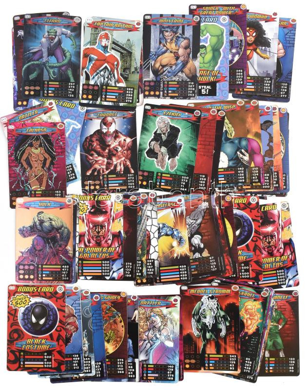 Spider-Man Heroes & Villains, 64 db Marvel gyűjtői kártya, közte hologramosak is