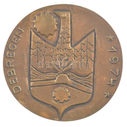 Cséri Lajos (1928-2020) 1974. 'Debrecen 1974 / 1. Gyáregység átadása' kétoldalas bronz emlékérem (100mm) T:1-