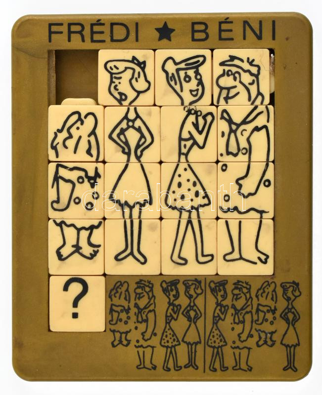 Frédi és Béni, zsebkirakó-játék, 9x7,5 cm