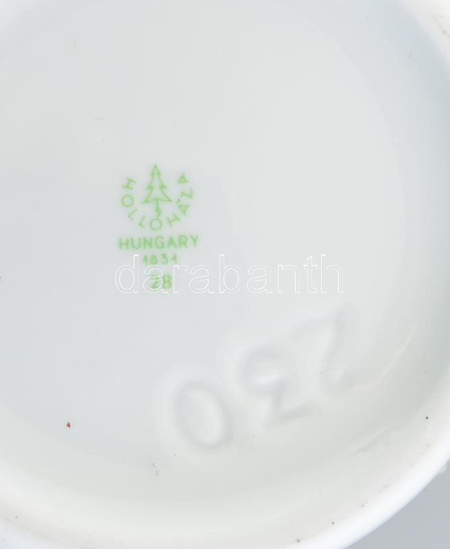Hollóházi búzavirág mintás mokkás kiöntő, jelzett, hibátlan, m: 18 cm - Image 2