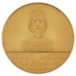 Fülöp Zoltán (1951-) DN 'Szent László hermája Győr / László királynak vitéz lovagságát' aranyozott bronz emlékérem (40mm) T:1 (eredetileg PP)