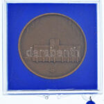 Lapis András (1942-) DN 'Gyulai Várszínház' kétoldalas bronz emlékérem kissé sérült, plombált ÁPV tokban (42,5mm) T:1