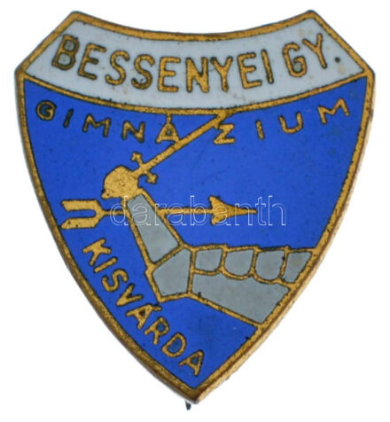 DN 'Bessenyei Gy. Gimnázium - Kisvárda' zománcozott jelvény (21x19mm) T:1-