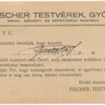 1925 Győr, Fischer Testvérek üzletének reklámja (EK)