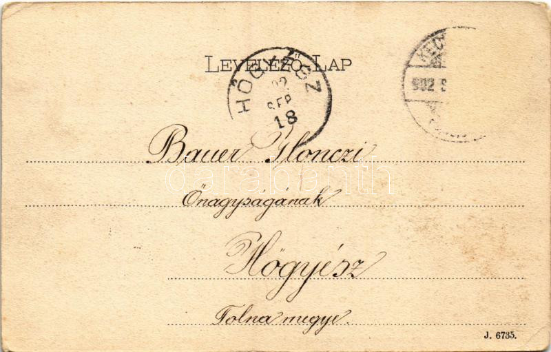 1902 Kecskemét, látkép. Schwartz Soma kiadása (EK) - Image 2