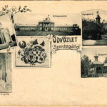 Szentegát (Szigetvár), Biedermann-kastély és kápolna, park, címer. Art Nouveau, floral (b)