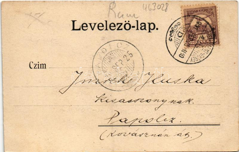 1901 Sepsiszentgyörgy, Sfantu Gheorghe; Református templom. Benkő M. kiadása / Calvinist church - Image 2