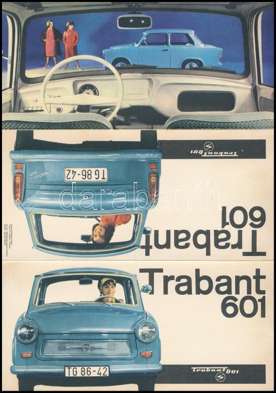 1964 Trabant 601, kihajtható, képekkel illusztrált, magyar nyelvű ismertető prospektus. VEB Sachsenring - Automobilwerke Zwickau, DDR. Jó állapotban, 28,5x20 cm - Image 2