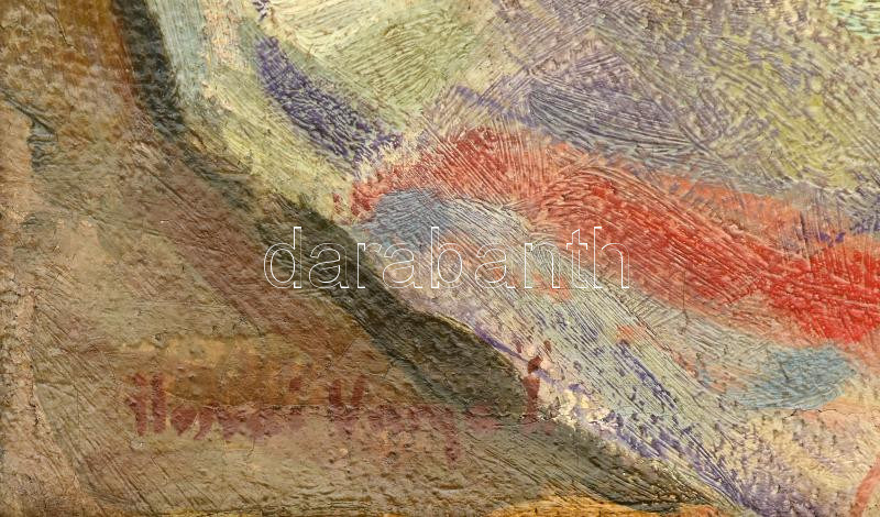 Ilosvai Varga István (1895-1978): Csendélet. Olaj, vászon. Jelezve balra lent. Fakeretben. 52,5x60,5 cm / oil on canvas, signed, framed - Image 2