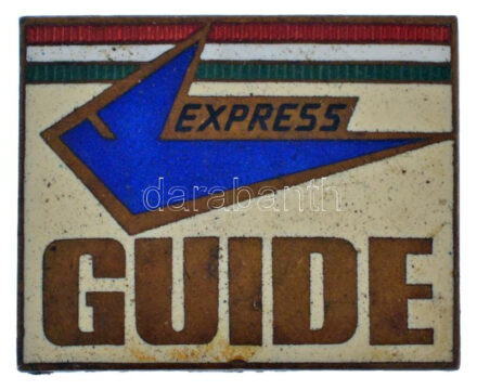 ~1960. 'GUIDE (Idegenvezető)' zománcozott kitűző (25x32mm) T:2 kis zománchiba