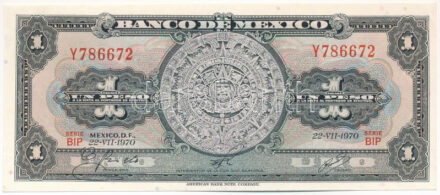 Mexikó 1970. 1P T:I,I- Mexico 1970. 1 Peso C:UNC,AU