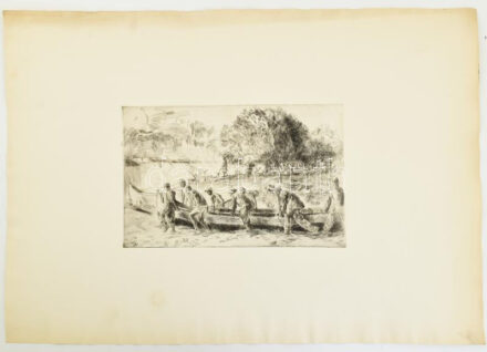 Ephraim Moses Lilien (1874-1925) után, Robert Aust metszése: Cilla, 1905-10 körül. Rézkarc, papír, jelzett a karcon. Sérült. 24×19,5 cm