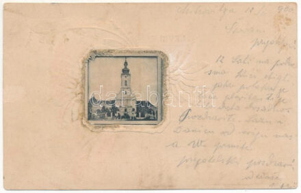 1900 Szávaszentdemeter, Mitrovice, Mitrovitz an der Save, Sremska Mitrovica; szerb templom / Serbian church. Art Nouveau, decorated (ázott / wet damage)