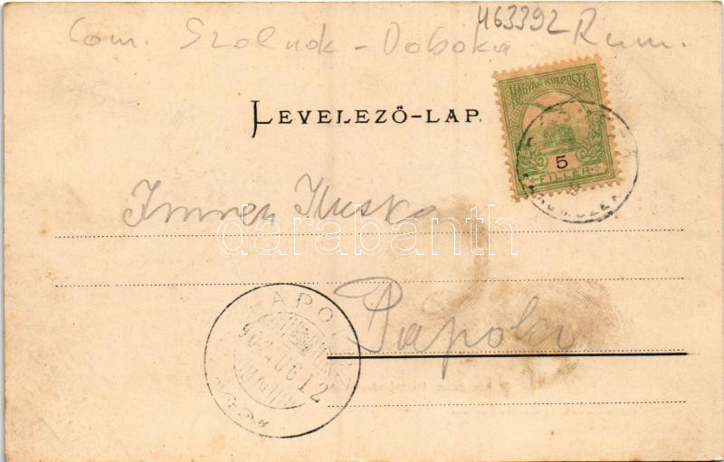 1902 Sósmező, Poiana Sarata; Rákóczi vár az Ojtozi szorosban. Bogdan F. fényképész / castle in the Oituz valley (fl) - Image 2