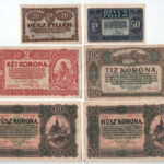 1920. 20f + 50f + 2K + 10K + 20K (2x) T:I--III- közte szakadás, folt