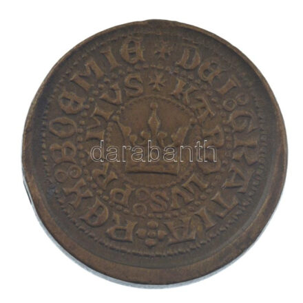 DN (1346-1348) 'I. Károly garas' kétoldalas bronz emlékérem (68,94g,33mm) T:1- ph. ND (1346-1348) 'Carolus Primus Grossi' two sided bronze medallion (68,94g,33mm) C:AU edge error