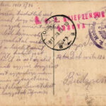 1917 Orsova, Freyler park, Nasse Ede üzlete. Hutterer G. kiadása / park, shop + 'K.u.K. Mobiles Bahnhofkommando' (EM) - Image 2