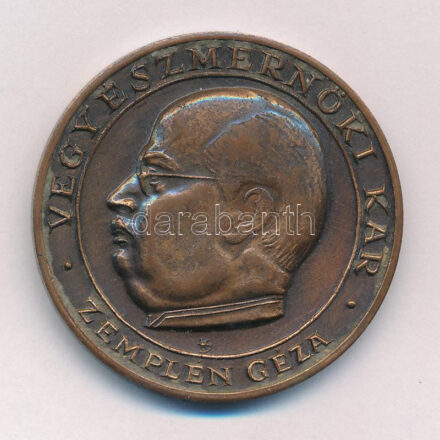 Kákonyi István (1917-1993) 1982. 'Zemplén Géza - Vegyészmérnöki Kar / Budapesti Műszaki Egyetem 1782-1982' bronz emlékérem (40mm) T:1-