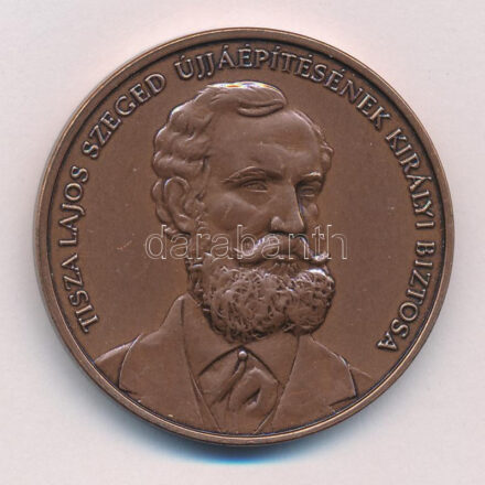 Fritz Mihály (1947-) 2008. 'MÉE 38. Vándorgyűlése Szeged, 2008. Aug. 9-10. / Tisza Lajos Szeged újjáépítésének királyi biztosa' kétoldalas bronz emlékérem (42,5mm) T:1-