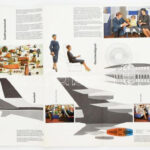 1960 Swissair Douglas DC-8 utasszállító repülőgép képes ismertető kiadványa, kihajtható, német nyelvű, levélként feladva