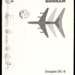 1960 Swissair Douglas DC-8 utasszállító repülőgép képes ismertető kiadványa, kihajtható, német nyelvű, levélként feladva - Image 3