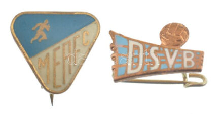 DN 'MEAFC (Miskolci Egyetemi Atlétikai és Futball Club)' festett fém jelvény + Németország DN 'DSVB (Német vízilabda-válogatott)' zománcozott fém jelvény T:1-,2