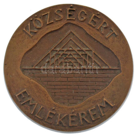 DN 'Községért emlékérem' egyoldalas, öntött bronz emlékérem (84mm) T:1-