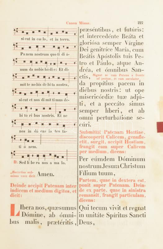 Missale romanum ex decreto sacrosancti concilii tridentini jussu editum S. Pii V. Pontificis Maximi restitutum Clementis VIII. et Urbani VIII. auctoritate recognitum. Viennae, 1842, Ex Typographia Mechitaristica, XXXIV+512+LXXXVIII+4 p. + 3 - Image 4