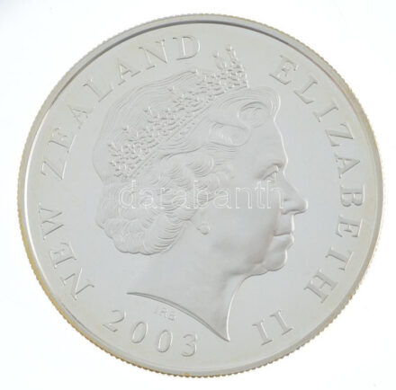 Új-Zéland 2003. 1$ Ag 'II. Erzsébet / A Gyűrűk Ura' tanúsítvánnyal, nem eredeti dísztokban (28,28g/0.925) T:PP New Zealand 2003. 1 Dollar Ag 'Elizabeth II / The Lord of the Rings' with certificate, in not original case (28,28g/0.925)