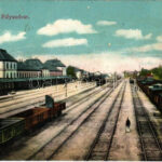 Piski, Simeria; pályaudvar, vasútállomás, vagonok. Marksz Gy. Viktor kiadása / railway station, wagons (fl)