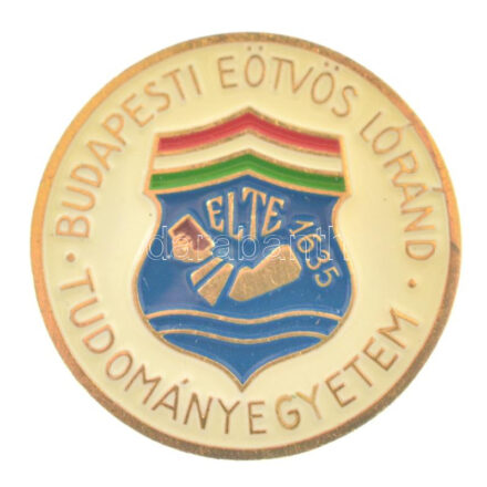 DN 'Budapesti Eötvös Lóránd Tudományegyetem' műgyantás bronz kitűző (20mm) T:1-