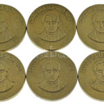 ~1990. 'Louis Braille 1809-1852' kétoldalas bronz emlékérem (6x) (35mm) T:1- ~1990. 'Louis Braille 1809-1852' two-sided bronze commemorative medallion (6x) (35mm) C:AU