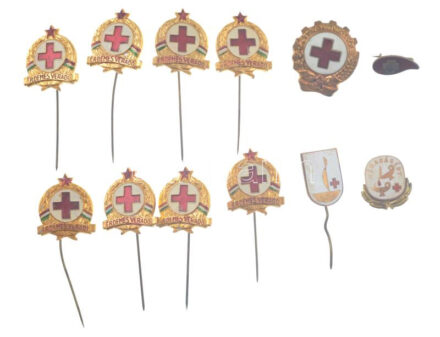 ~1960-1990. 12 darabos véradásért kapott kitűző tétel T:1-,2