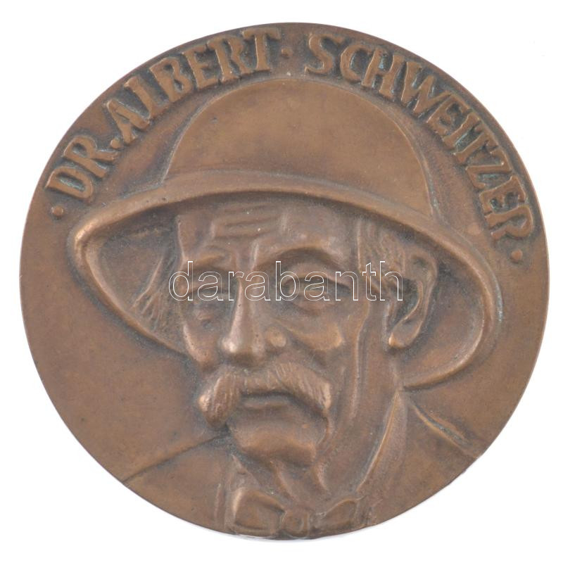 Ócsai Károly (1938-2011) DN 'Dr. Albert Schweitzer / Lambaréné 1913-1988' kétoldalas, öntött bronz emlékérem (80mm) T:1- - Image 2