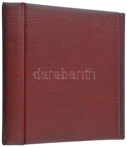 'Lindner' műbőr gyűrűs album, bordó színű, berakólapok nélkül. Új állapotban